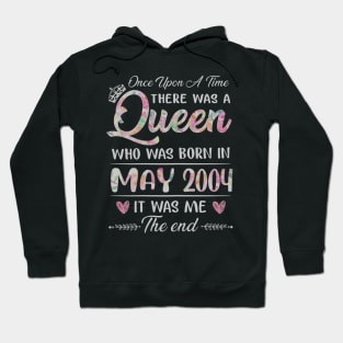 Girls 16th Birthday Queen May 2004 16 Years Old Hoodie